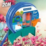 Mangueira para Jardim com Esguicho E Suporte Flex 20 Metros Azul na Amazon