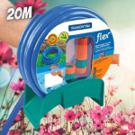 Mangueira para Jardim com Esguicho E Suporte Flex 20 Metros Azul na Amazon