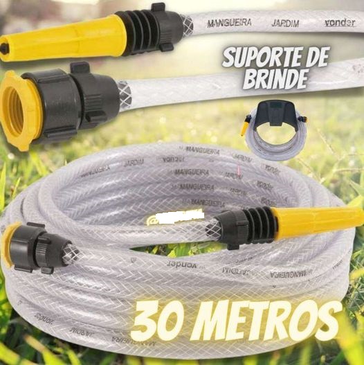 Mangueira Trançada Para Jardim 30 M Com Suporte Vonder Vonder na Amazon