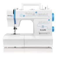Máquina De Costura Genius Plus Elgin Portátil 31 Pontos Agulha Dulpa Branco E Azul 110V na Amazon
