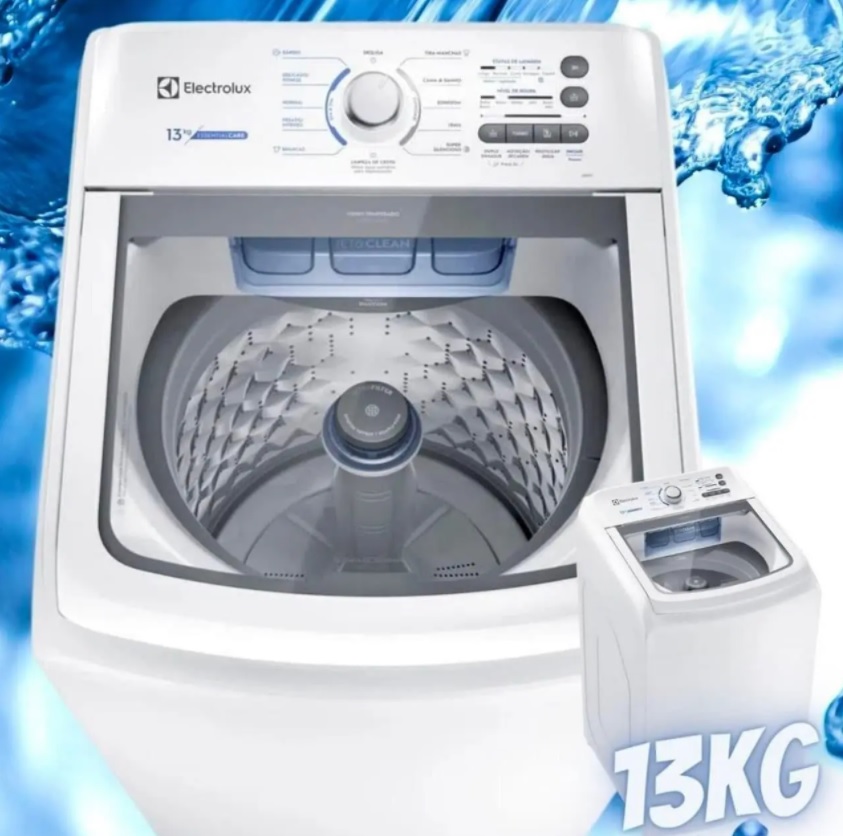 Máquina de Lavar 13kg Electrolux Essential Care com Cesto Inox, Jet&Clean e Ultra Filter (LED13) na Shopclub
