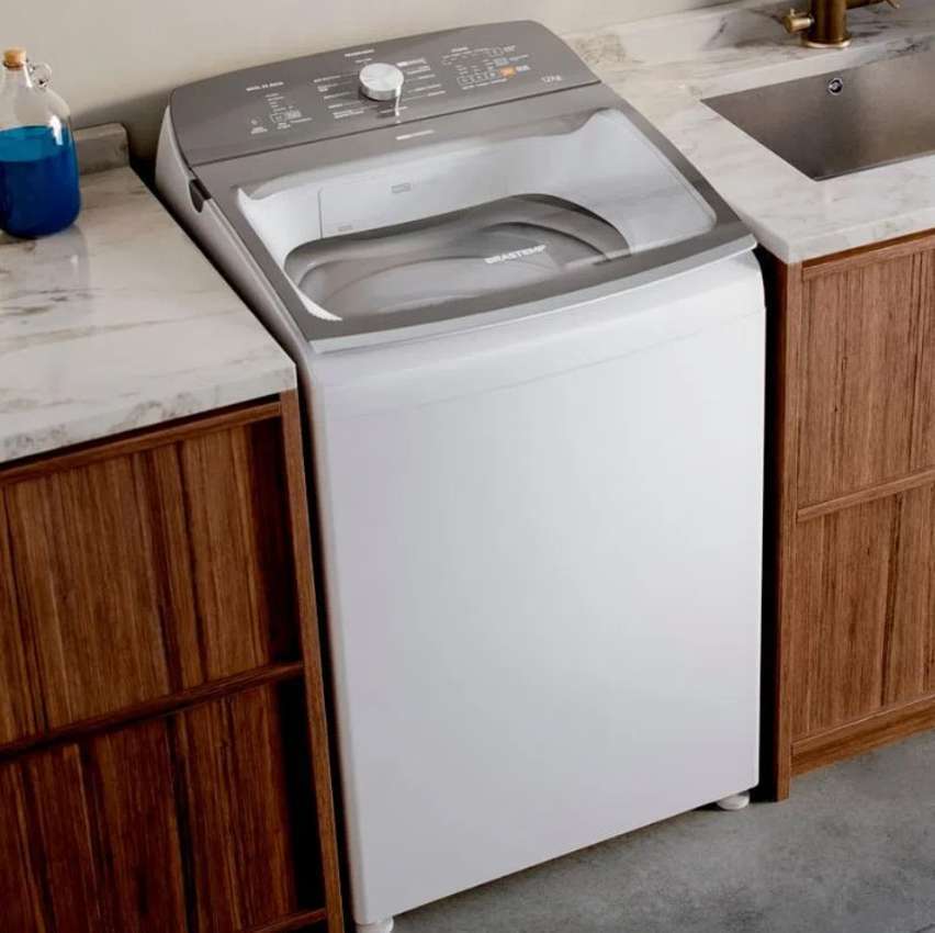 Máquina de Lavar Brastemp 12Kg branca Água Quente com Ciclo Tira Manchas Pro e Ciclo Antibolinha – BWR12AB • 220V na Brastemp