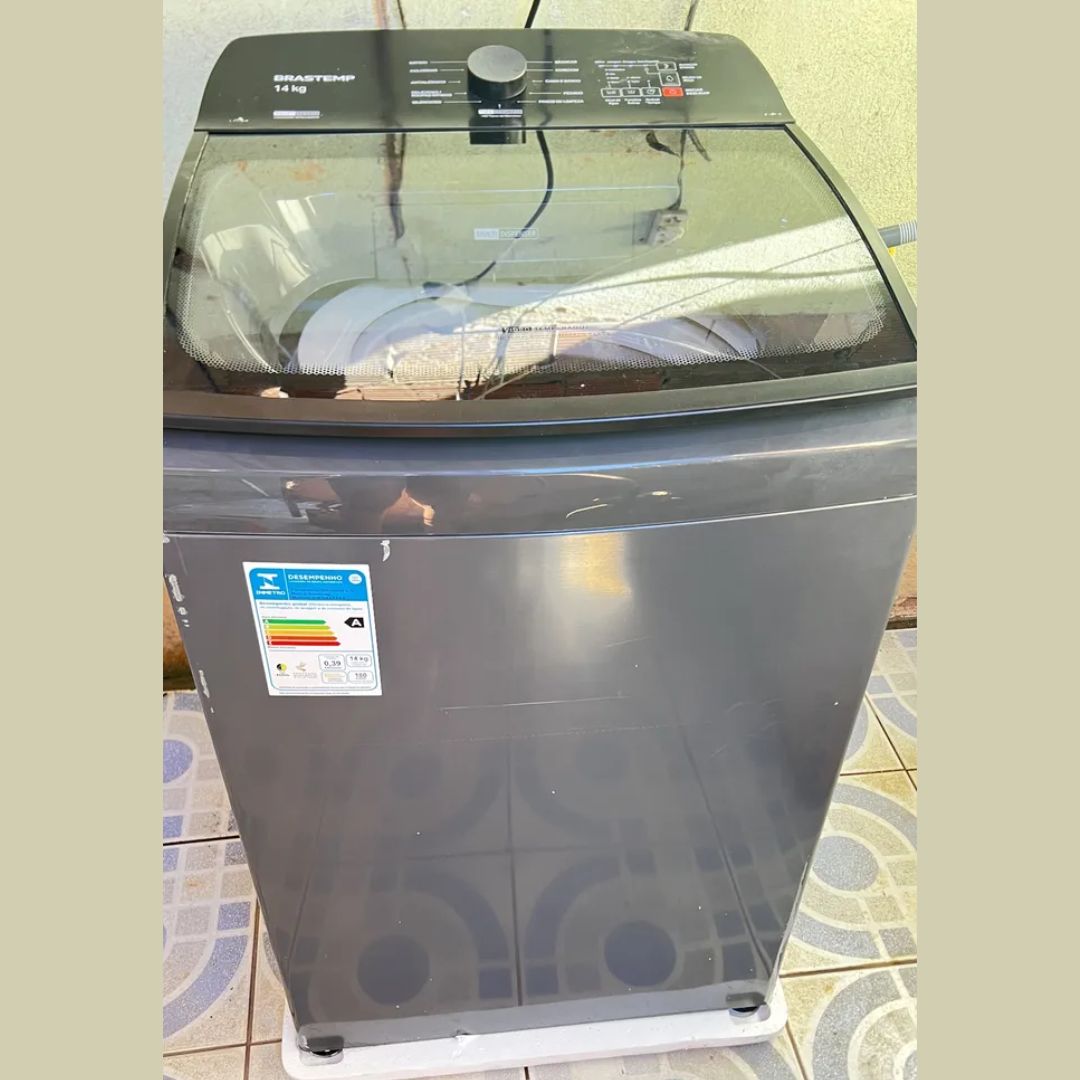 Máquina de Lavar Cinza Platinum Brastemp 14kg com Smart Sensor e Função Reduzir Tempo – BWJ14A9 na Amazon