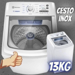 Máquina de Lavar Electrolux 13kg Branca Essential Care com Cesto Inox e Jet&Clean (LED13) na Amazon