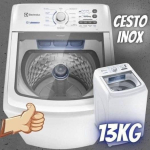 Máquina de Lavar Electrolux 13kg Branca Essential Care com Cesto Inox e Jet&Clean (LED13) na Amazon
