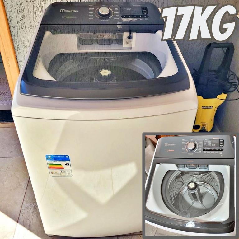 Máquina de Lavar Electrolux 17kg Branca Premium Care com Cesto Inox e Jet&clean (LEC17) na Shopclub