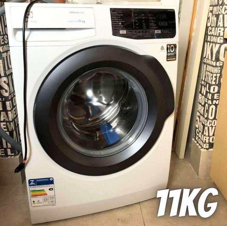 Máquina de Lavar Frontal 11kg Electrolux Premium Care Inverter com Água Quente/Vapor (LFE11) na Amazon