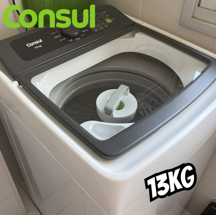 Máquina de Lavar Roupas 13 Kg Consul CWN13AB | Branca – Máquina de Lavar Roupas Consul 13 Kg na Casas Bahia