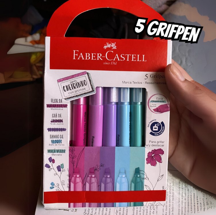Marca-texto Grifpen com Cheirinho Faber-Castell, Relaxa & Reequilibra – MT/ES5RRZF na Amazon