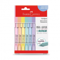 Marca Texto Grifpen Estojo 6 Unidades, Faber-Castell, MT/TP6ZF, Multicor, Pacote De 6 na Amazon