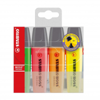 Marca Texto - STABILO BOSS ORIGINAL– Estojo Com 4 Unidades – Em Cores Clássicas na Amazon