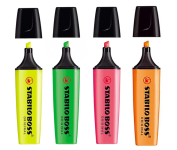 Marca Texto – STABILO BOSS ORIGINAL– Estojo com 4 unidades na Amazon