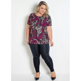 Marguerite - Conjunto Onça com Blusa e Calça Plus Size na Posthaus