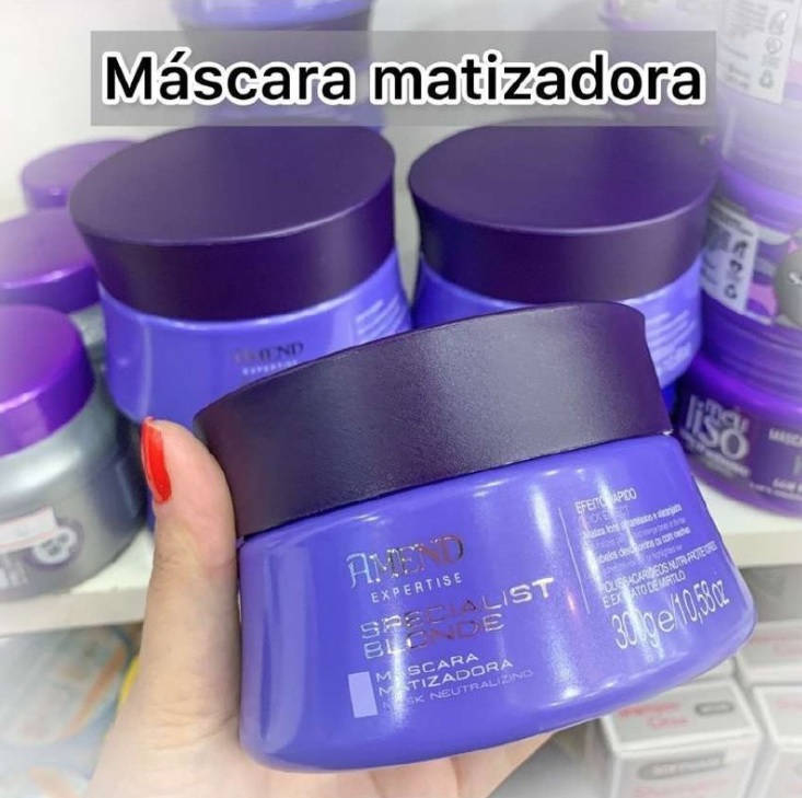 Máscara Matizadora Specialist Blonde, Amend, 300 g na Amazon