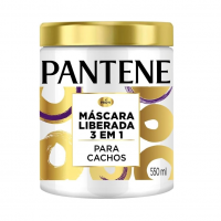 Máscara Pantene Pro-Vitaminas 3 Em 1 Liberada Com Óleo De Coco Para Cachos 550ml na Amazon