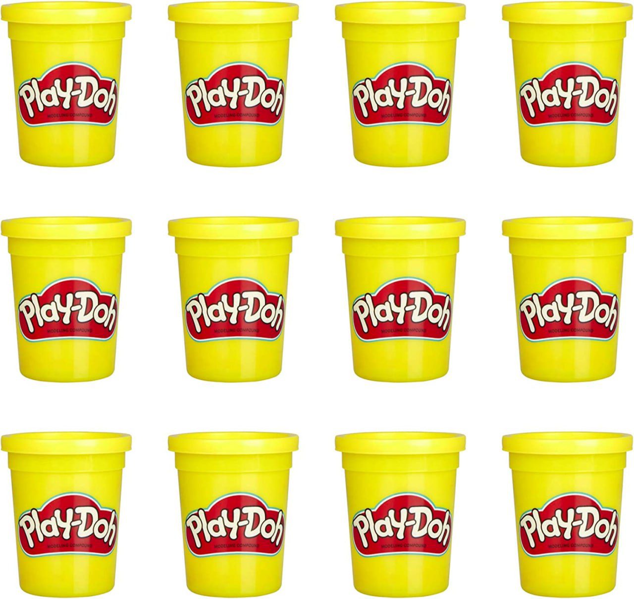 Massa de Modelar Play-Doh Kit com 12 Potes grandes de Massinha – Amarelo – E4829 – Hasbro, Multicor na Amazon