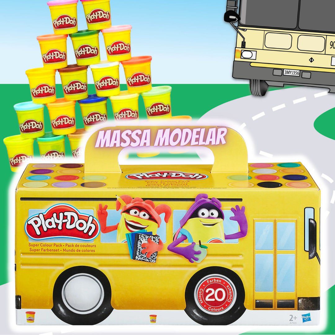 Massa Modelar Play-Doh Hasbro com 20 Potes Sortidos na Americanas