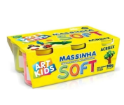 Massinha Modelar Soft com 6 Potes – Acrilex na Amazon