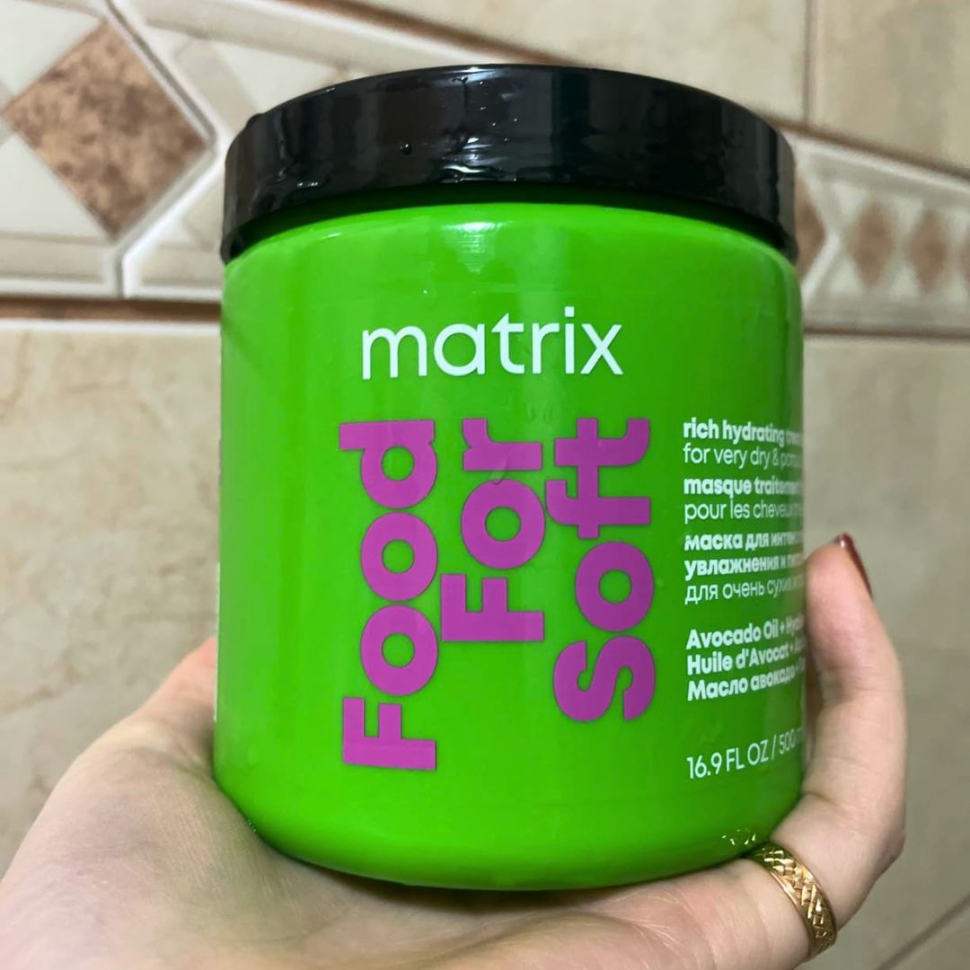 Matrix Food For Soft Máscara Capilar Hidratante, Com Ácido Hialurônico e Óleo de Abacate, Hidratação Profunda, Brilho e Maciez, Fórmula Vegana, Para Cabelos Secos, 500ml na Amazon