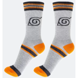 Meia Cano Alto Estampa Naruto Konoha Cinza na Lojas Renner