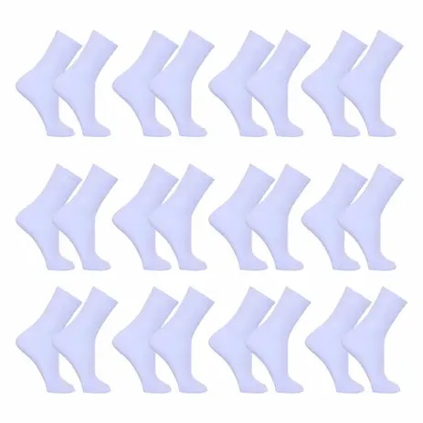 Meia Masculina Kit 12 Pares Cano Alto Longo Sport Branco Algodão – Part.B na Magazine Luiza