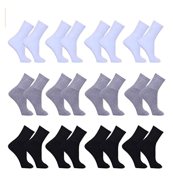 Meia Masculina Kit 12 Pares Cano Alto Longo Sport Branco Algodão – Part.B na Magazine Luiza