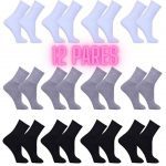 Meia Masculina Kit 12 Pares Cano Alto Sport Algodão na Amazon