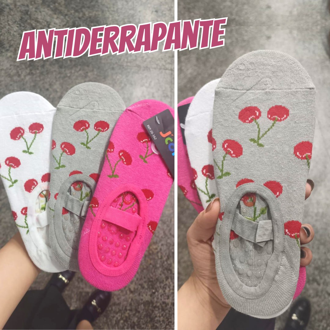 Meias Antiderrapante Pilates Sapatilha Estampas na Amazon