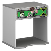 Mesa De Cabeceira Infantil Pura Magia Ben 10 Star Com 1 Gaveta - Verde/Branco na Ponto