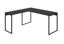 Mesa de Escritório em L Estilo Industrial 1,50mX1,50m Kuadra, Compace, Preto Ônix / Est.Preta na Amazon
