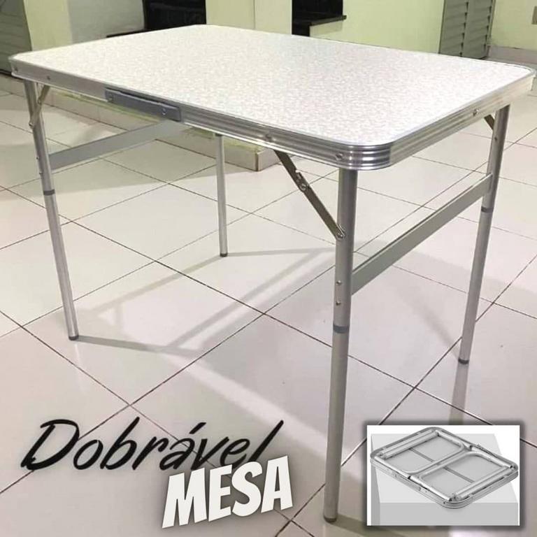 Mesa Dobrável De Alumínio Com Tampo De Mdf, 900 X 600 Mm Palisad na Amazon