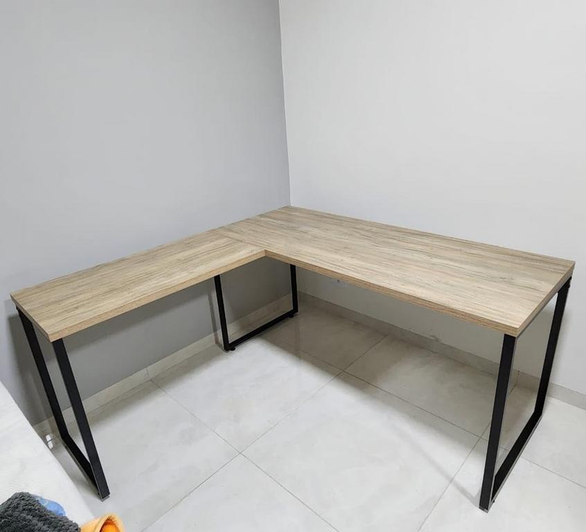 Mesa Escrivaninha Em L 2 Peças Trevalla Kuadra ML150 Carvalho na Amazon