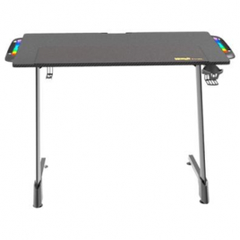 Mesa Gamer Bright Nuker RGB com Mouse Pad Organizador de Fios e Suporte de Copos Fibra de Carbono USB - MG001 na KaBuM!