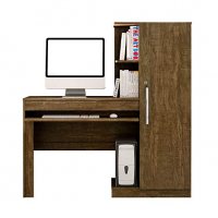 Mesa Para Computador 1 Armário E Prateleira Office Valdemóveis Ipê - Internacional na Amazon