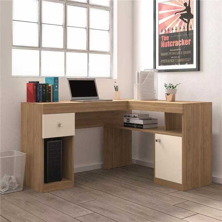 Mesa para Computador de Canto Caemmun Nilo com 1 Porta e 1 Gaveta na Casas Bahia