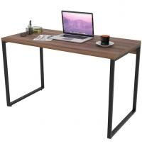 Mesa Para Escritório Office Estilo Industrial 120cm Kuadra Compace Nogal na MadeiraMadeira