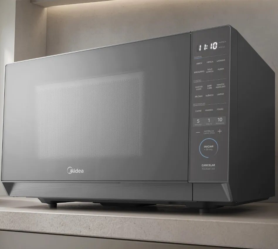 Micro-ondas 35L Prata Porta Espelhada MasterCook Midea na Amazon