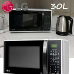 Micro-ondas LG 30L Solo MS3091BC Branco e Preto na Magazine Luiza