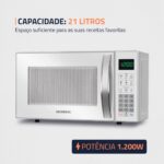 Micro-Ondas, Mondial, Branco, 1200W, 110V 21 Litros na Amazon