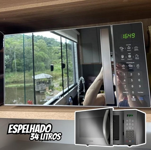 Micro-Ondas, Mondial, Espelhado, 1400W, 110V – MO-02-34-E na Amazon