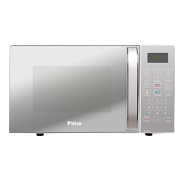 Micro-Ondas Philco 20L Branco com Porta Espelhada - PMO23EB na Casa e Vídeo