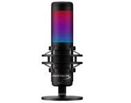 Microfone Condensador HyperX QuadCast S – RGB Personalizável, Toque para Silenciar, Antivibração, Filtro Pop, 4 Padrões Polares, USB, para Streaming e Criação de Conteúdo, Preto (4P5P7AA) na Amazon