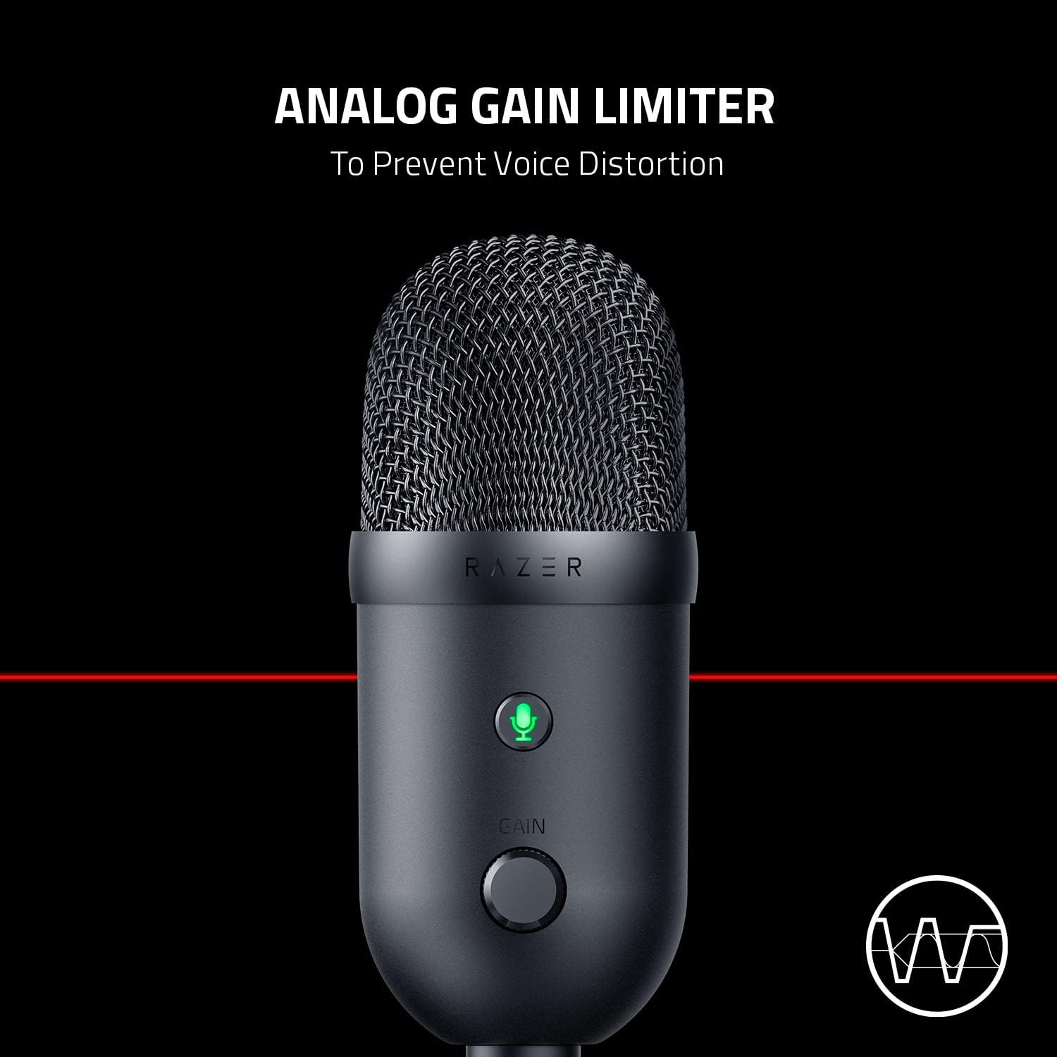Microfone Condensador Razer Seiren V2 X USB na Amazon