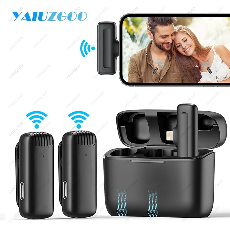 Microfone de Lapela com Case de Carregamento (Tipo C) na Aliexpress