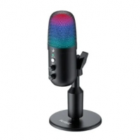 Microfone Gamer De Mesa Rise Mode Elite 04, RGB, P3, USB-C, Preto na KaBuM!