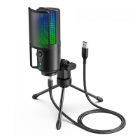 Microfone Gamer Fifine K669-PRO, RGB, USB, Black na Terabyte Shop