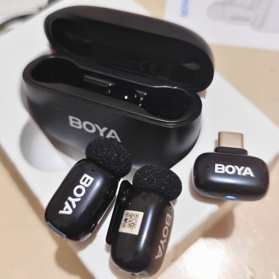 Microfone Lapela Boya Mini-14 USB-C Sem Fio Preto, Áudio Profissional Gravações e Lives, Compativel Dispositivos USB-C, Discreto e Portátil, Ideal para Profissionais e Criadores de Conteúdo na Amazon