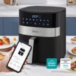 Midea Air Fryer Fritadeira 6L, 9 Menus Predefinidos, Tela de Toque LED, Desligamento Automático, Função IOT, 90% Menos Gordura, cesta Antiaderente e Prato Mais Crocante 127V/60Hz na Amazon