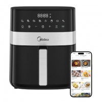 Midea Air Fryer Fritadeira 6L, 9 Menus Predefinidos, Tela De Toque LED, Desligamento Automático na Amazon
