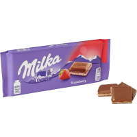 Milka Chocolate Recheado Strawberry Yogurt 100G na Amazon